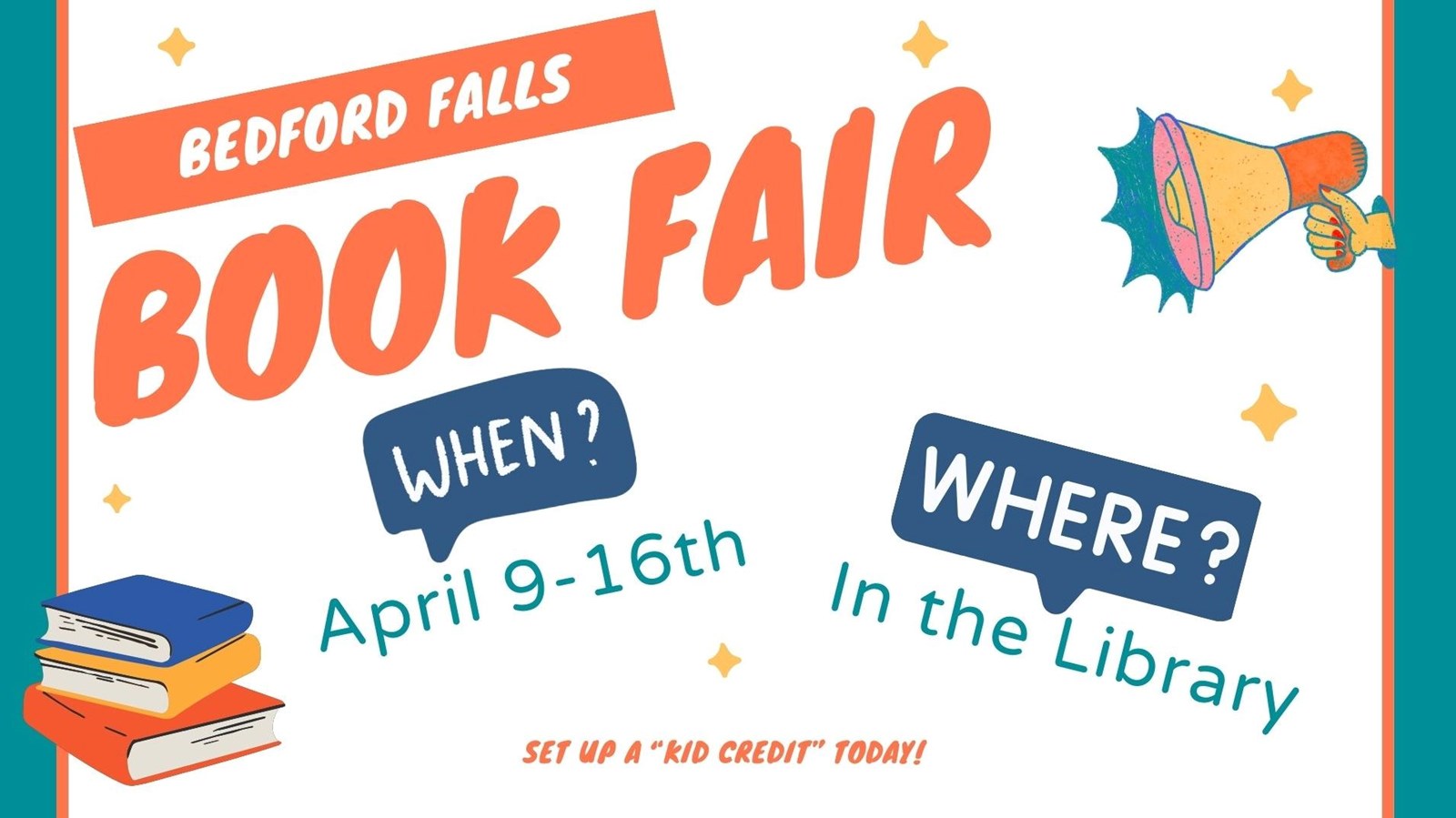 Book fair April 9-16 in the library